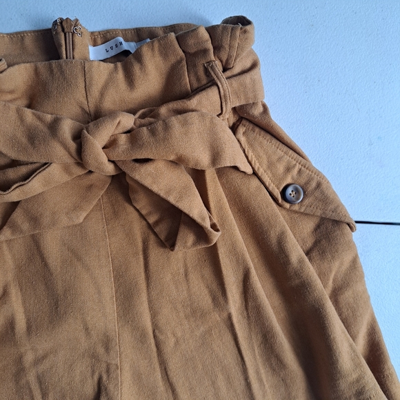 Lush High-Waisted Mustard Color Shorts - Picture 3 of 4